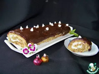 Миндально-шоколадное пирожное