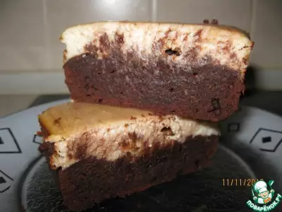 Шоколадно-банановое пирожное