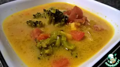 Сливочно-овощной суп карри