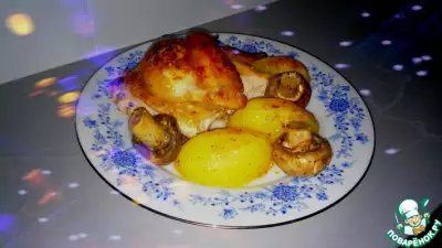 Курица с картофелем и шампиньонами