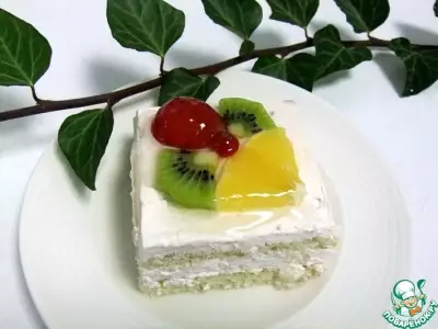 Творожно-йогуртовые пирожные с фруктами