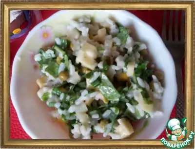 Нежный салат с кальмарами и постным майонезом