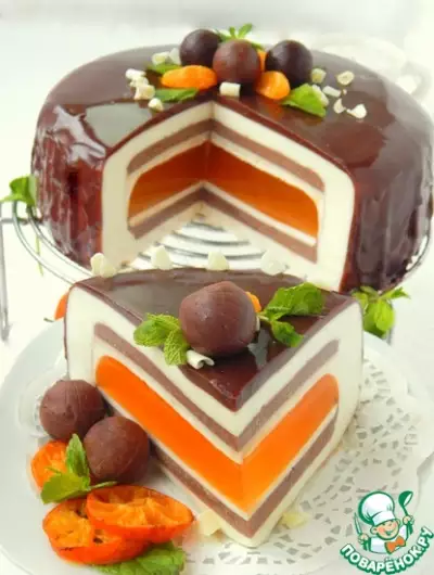Шоколадно-мандариновый торт "Вкус праздника"
