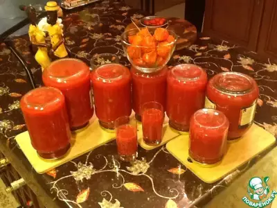 Черри в томатном соке на зиму