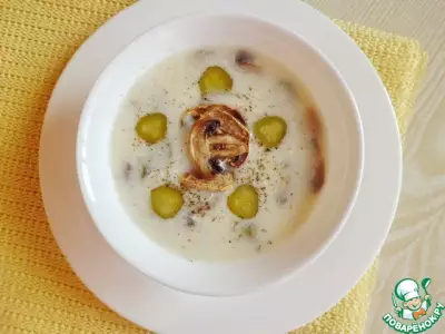 Сметанный суп с грибами "20 минут"