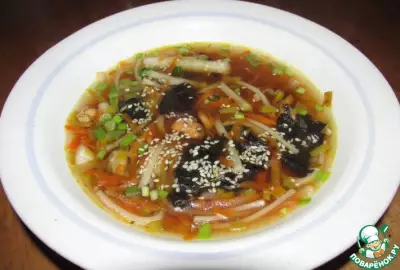 Суп с морепродуктами а-ля Рамен