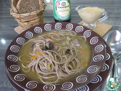Мясной суп с лапшой "Азиатские мотивы"