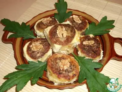 Картофельные роллы с грецким орехом