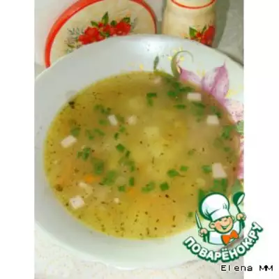 Суп со спаржевой фасолью