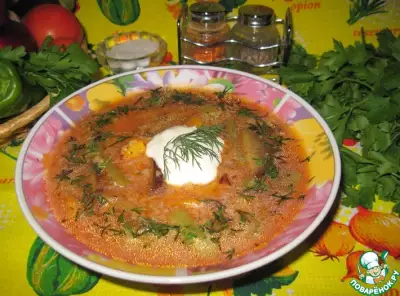Томатно-овощной суп с кус-кусом