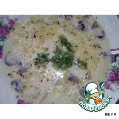 Суп с цветной капустой и шампиньонами