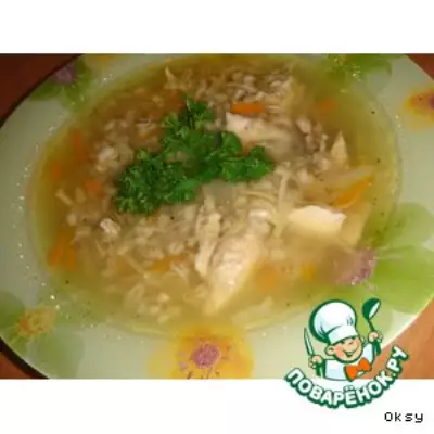Куриный суп с перловой крупой