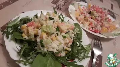 Супер-легкий и свежий салат с креветками