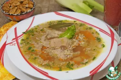 Суп со свининой и фенхелем