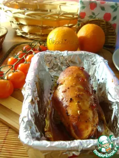 Куриная грудка в апельсиново-соевом маринаде