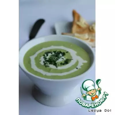 Крем-суп из зеленого горошка