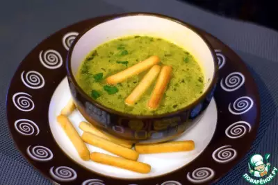 Постный тайский суп со шпинатом