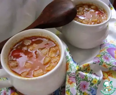 Рисовый суп с чечевицей