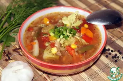 Томатный мультиовощной суп