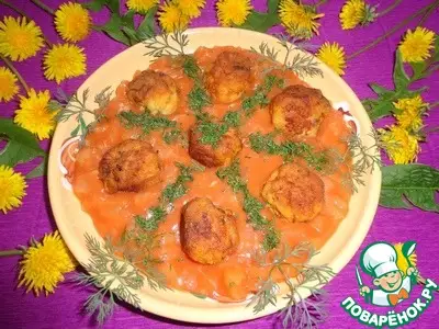 Рыбные шарики в томатно-ананасовом соусе