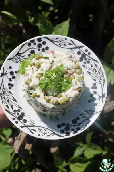 Быстрый салат с рисом фото