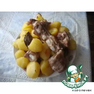 Рагу на хрящах, запеченное с картофелем