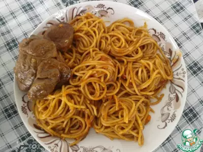 Телятина "Коккинисто" со спагетти