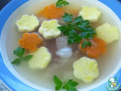 Диетический суп с омлетом
