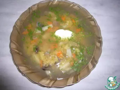 Суп из чечевицы с грибами в мультиварке