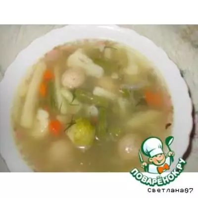 Суп с сырными клeцками