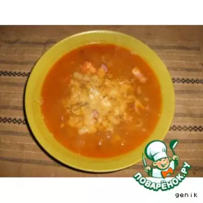Суп из чечевицы с пастой