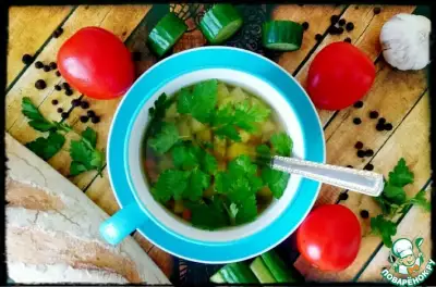 Картофельный суп с соевым соусом