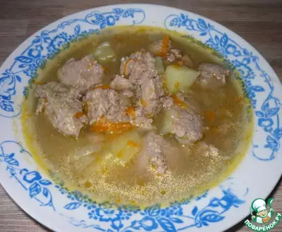 Суп с клецками из потрошков