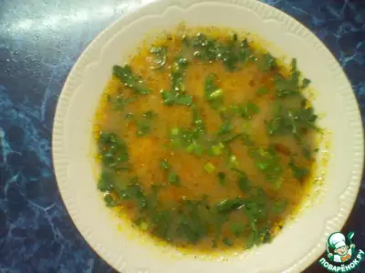 Сырный суп с гречкой и шампиньонами