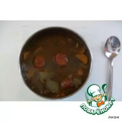 Суп из чечевицы с чоризо