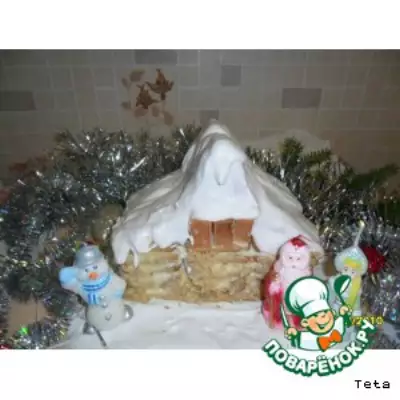 Торт "Домик Деда Мороза"