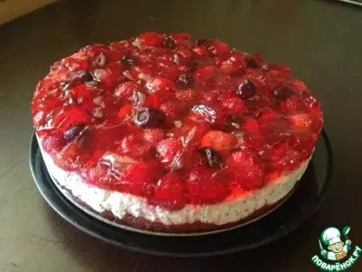 Творожно ягодный торт летнее лукошко