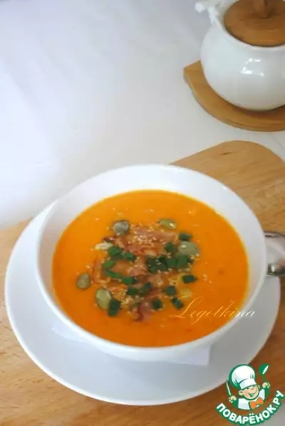 Тыквенный крем-суп с беконом