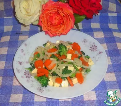 Салат с плавленным сыром и брокколи фото