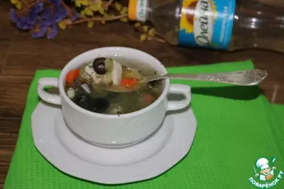 Рыбный суп с солёными огурцами