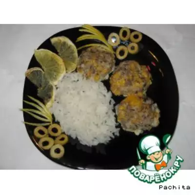 Кальмаро-грибные биточки с сыром