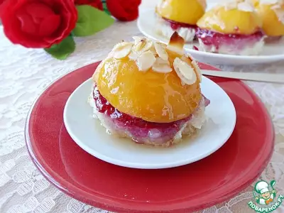 Фруктовый десерт "Печеный персик"
