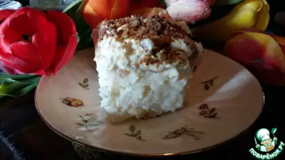 Рисовый десерт с заварным кремом
