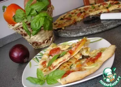 Пицца по тоскански с овощами
