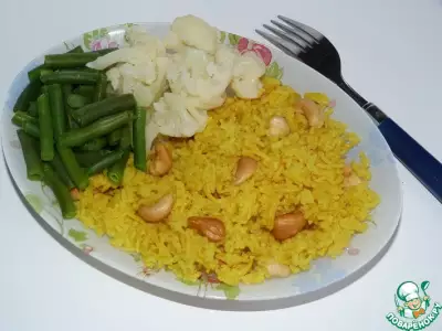 Рис с кешью и овощи в мультиварке