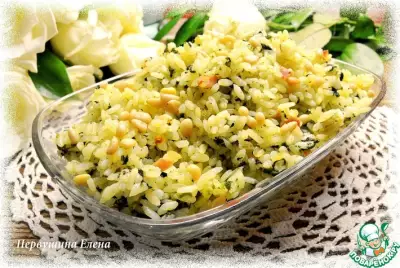 Рассыпчатый рис с беконом и шпинатом
