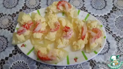 Сырная закуска с ананасами