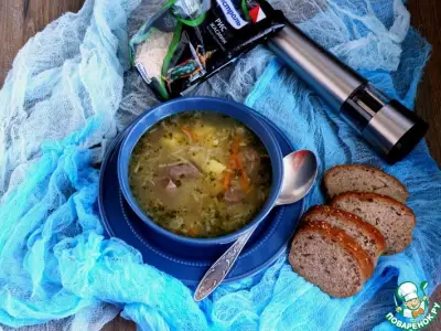 Суп с потрошками индейки уютный