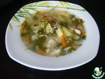 Куриный суп с крапивой и щавелем