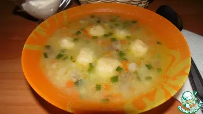 Суп-пюре с сырными клецками